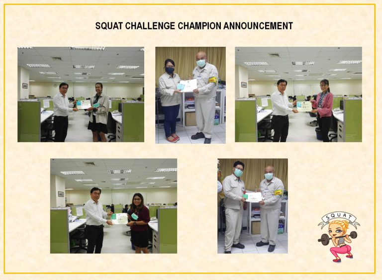 Squat Challenge Champion Announcement